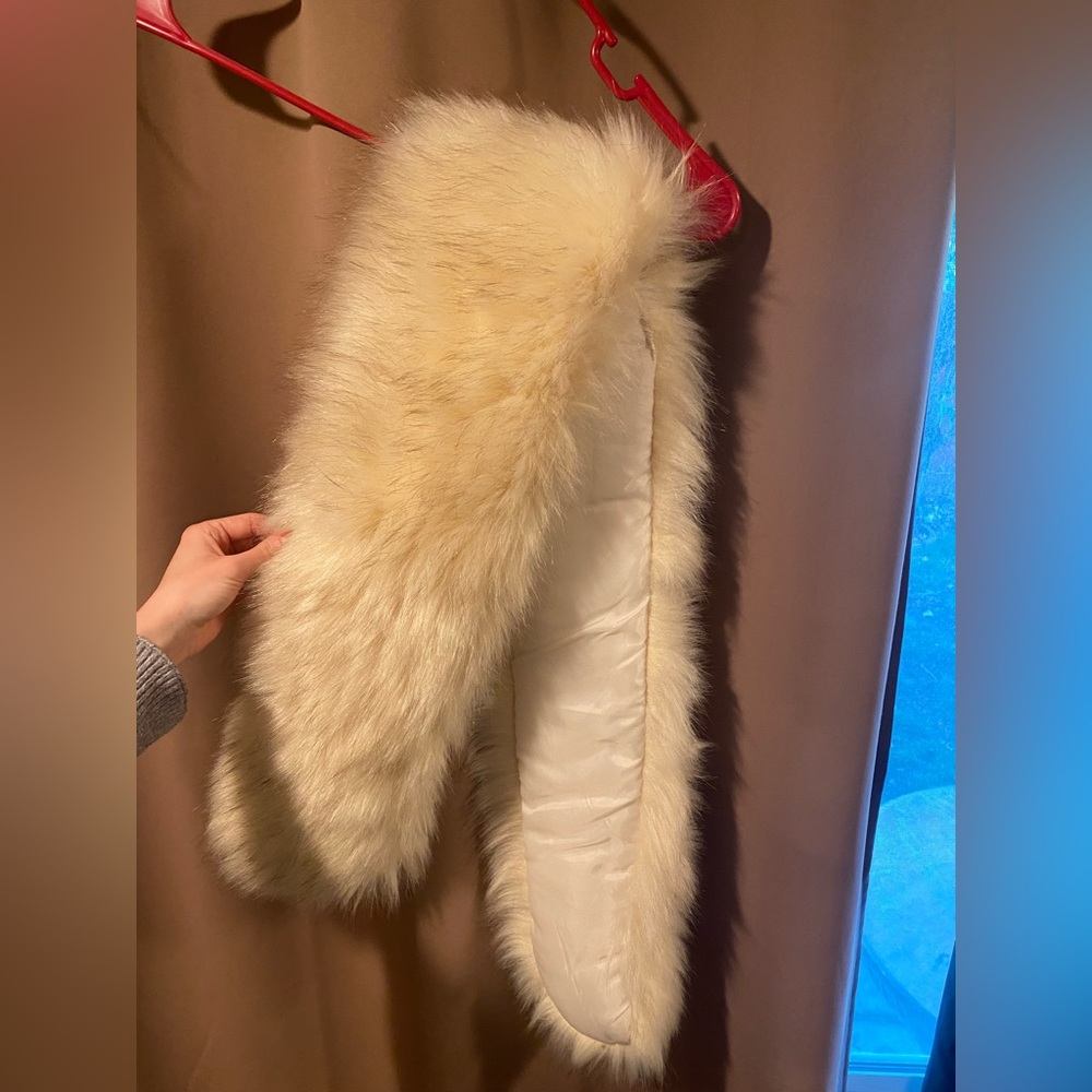 Faux fur shawl